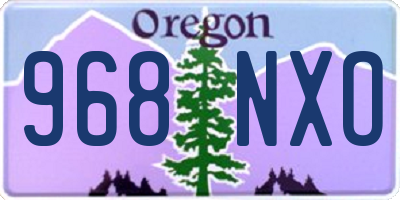 OR license plate 968NXO