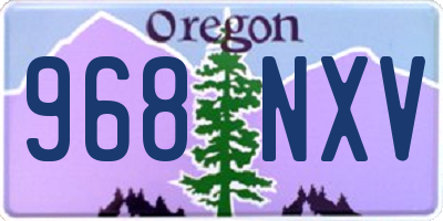 OR license plate 968NXV
