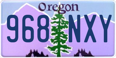 OR license plate 968NXY