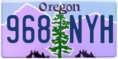 OR license plate 968NYH