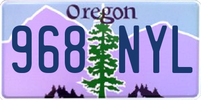 OR license plate 968NYL