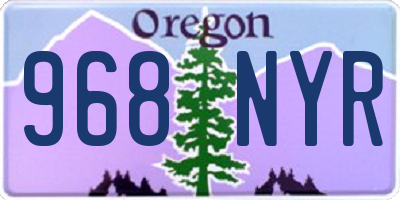 OR license plate 968NYR