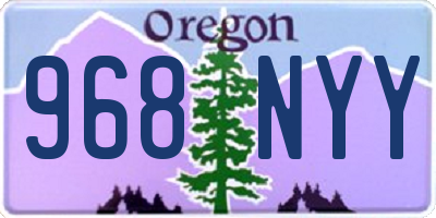 OR license plate 968NYY