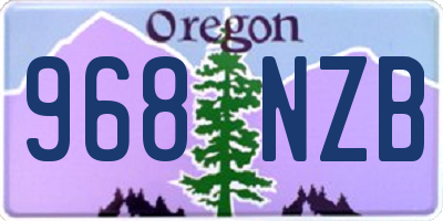 OR license plate 968NZB