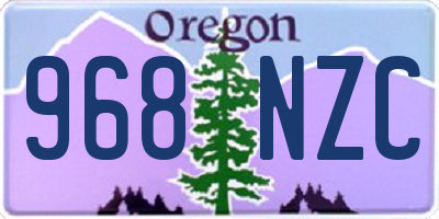 OR license plate 968NZC
