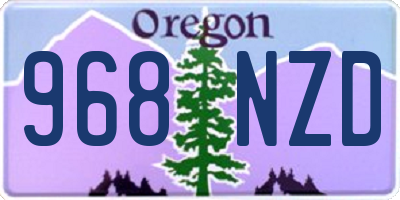 OR license plate 968NZD