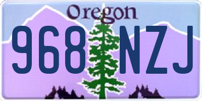 OR license plate 968NZJ