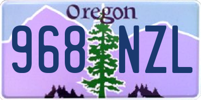 OR license plate 968NZL