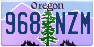 OR license plate 968NZM