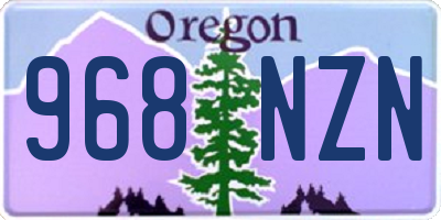 OR license plate 968NZN