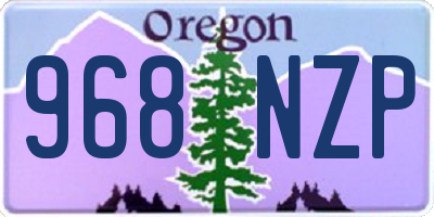 OR license plate 968NZP
