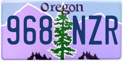 OR license plate 968NZR
