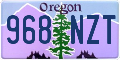 OR license plate 968NZT
