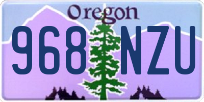 OR license plate 968NZU