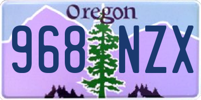 OR license plate 968NZX