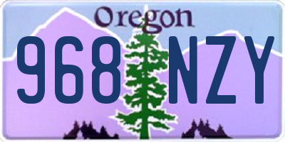 OR license plate 968NZY