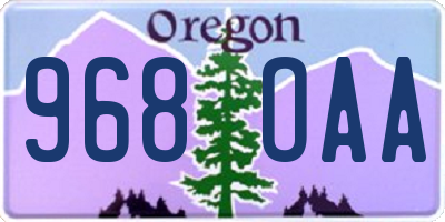 OR license plate 968OAA
