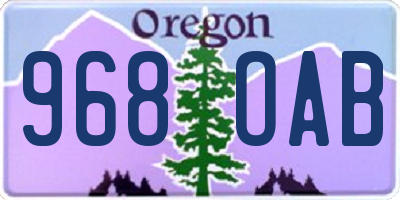 OR license plate 968OAB