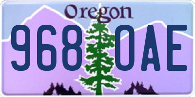 OR license plate 968OAE