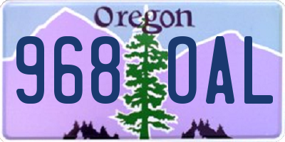 OR license plate 968OAL