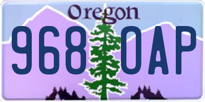 OR license plate 968OAP