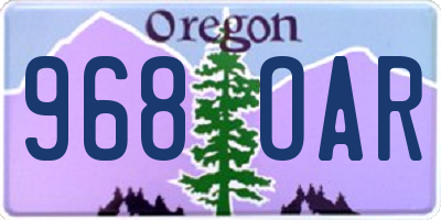 OR license plate 968OAR
