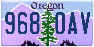 OR license plate 968OAV