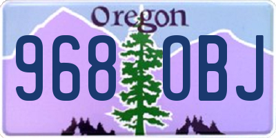 OR license plate 968OBJ