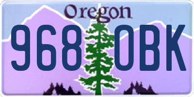 OR license plate 968OBK