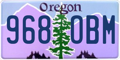OR license plate 968OBM