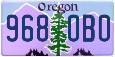 OR license plate 968OBO