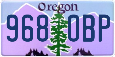 OR license plate 968OBP