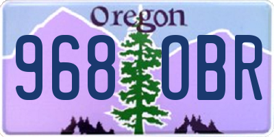 OR license plate 968OBR