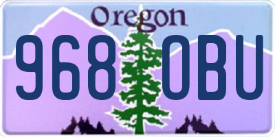 OR license plate 968OBU