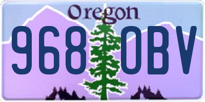 OR license plate 968OBV