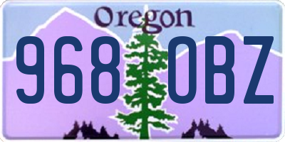 OR license plate 968OBZ