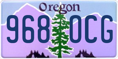 OR license plate 968OCG