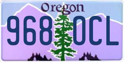 OR license plate 968OCL