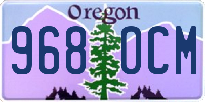OR license plate 968OCM