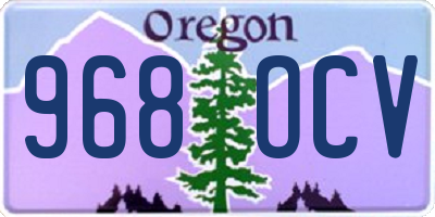 OR license plate 968OCV