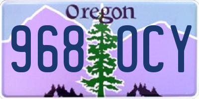 OR license plate 968OCY