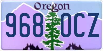 OR license plate 968OCZ