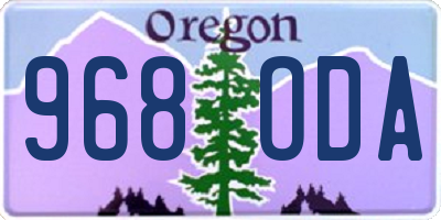 OR license plate 968ODA