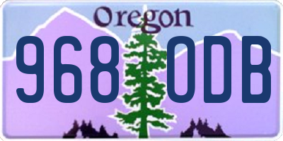 OR license plate 968ODB