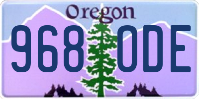 OR license plate 968ODE