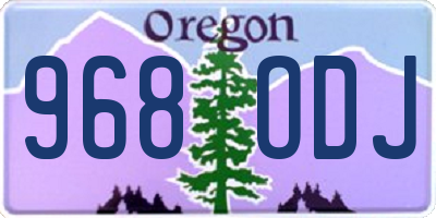 OR license plate 968ODJ