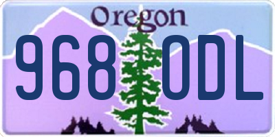 OR license plate 968ODL