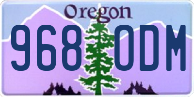 OR license plate 968ODM