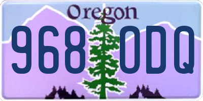 OR license plate 968ODQ