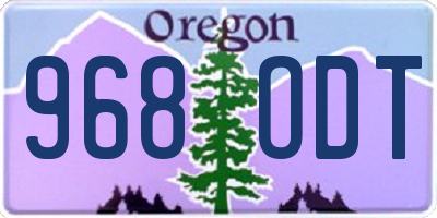 OR license plate 968ODT
